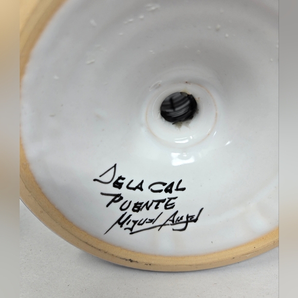 Miguel Angel Handmade & Painted Candle Holders Dela Cal Puente Spain Ceramics - Picture 5 of 11
